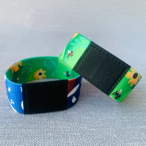 Elastic fabric bracelets reusable NFC wristbands strap / Stretch Woven RFID Wristband - Image 2
