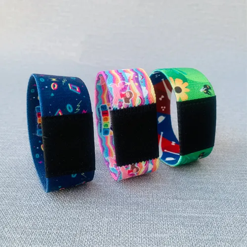 Elastic fabric bracelets reusable NFC wristbands strap / Stretch Woven RFID Wristband - Image 5