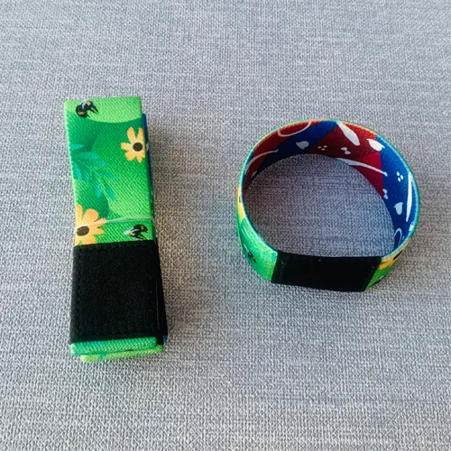Elastic fabric bracelets reusable NFC wristbands strap / Stretch Woven RFID Wristband - Image 3