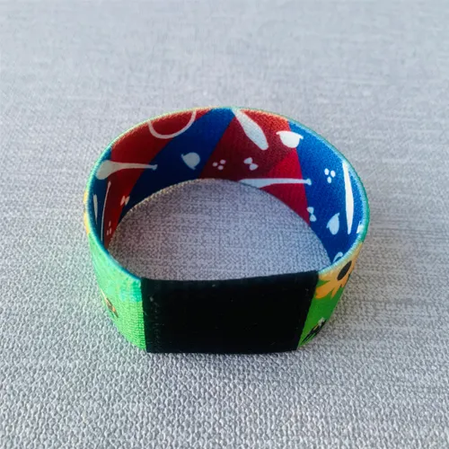 Elastic fabric bracelets reusable NFC wristbands strap / Stretch Woven RFID Wristband - Image 4