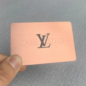 Luxury laser engraved Brushed Stainless Steel Business Metal Card